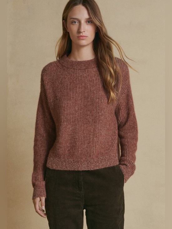 Poetry Sweaters - Poetry Baby Alpaca Garnet Rose Sweater Size 12